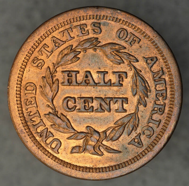 half cent reverse gray bg