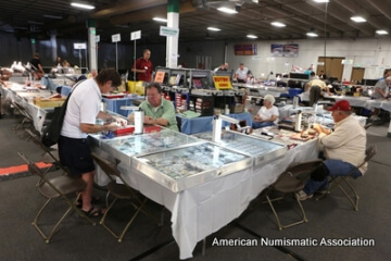 booths at a coin show