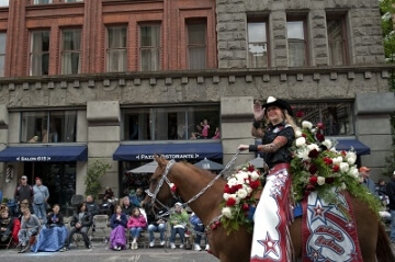 someone on a horse in a parade