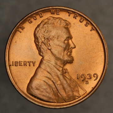 1939 s lincoln cent obverse