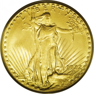 st. gaudens gold double eagle obverse