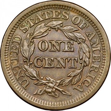 braided hair large cent reverse