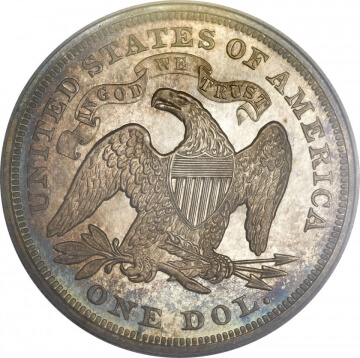 seated liberty dollar reverse