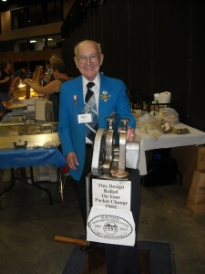 man at a coin show