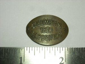 1893 columbian exposition elongated penny