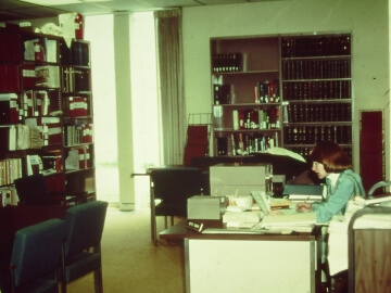 inside a library