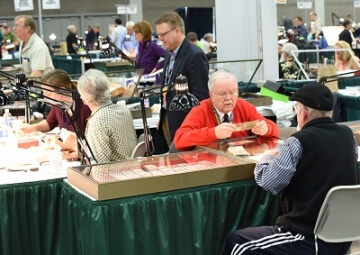 booth at a coin show