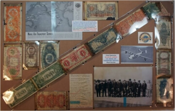 collector exhibit of paper money at a show