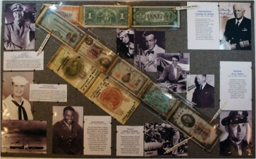 collector exhibit of paper money at a show