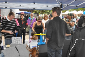 people at outdoor a.n.a. table