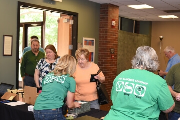 summer seminar entrance table