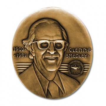 portrait of man on medal
