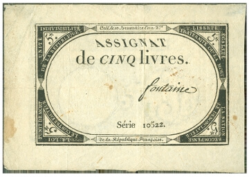 french banknote