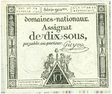 french banknote