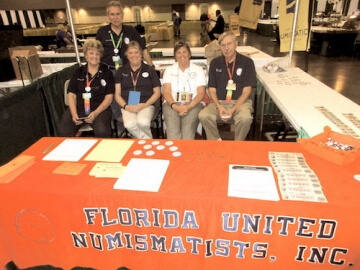 florida united numismatists club table