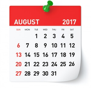 august 2017 calendar