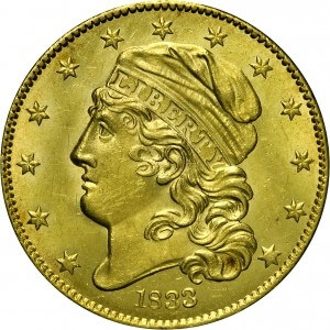 1833 capped bust gold piece obverse