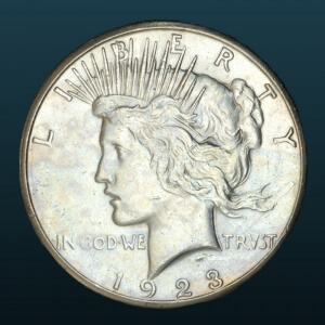 1923 peace dollar obverse