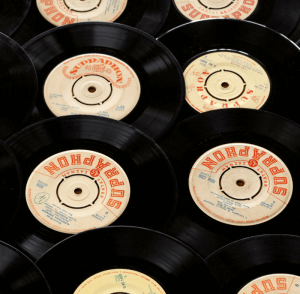 array of vinyl records