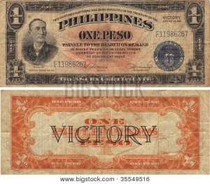 WWII Philippines General MacArthurs  5  Pesos Guerilla Money Banknote /& Story