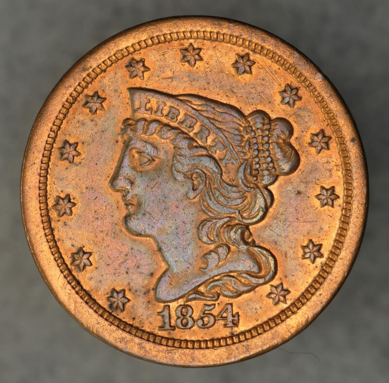 half cent obverse gray bg