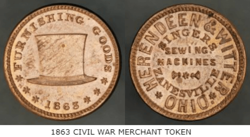 civil war merchant token