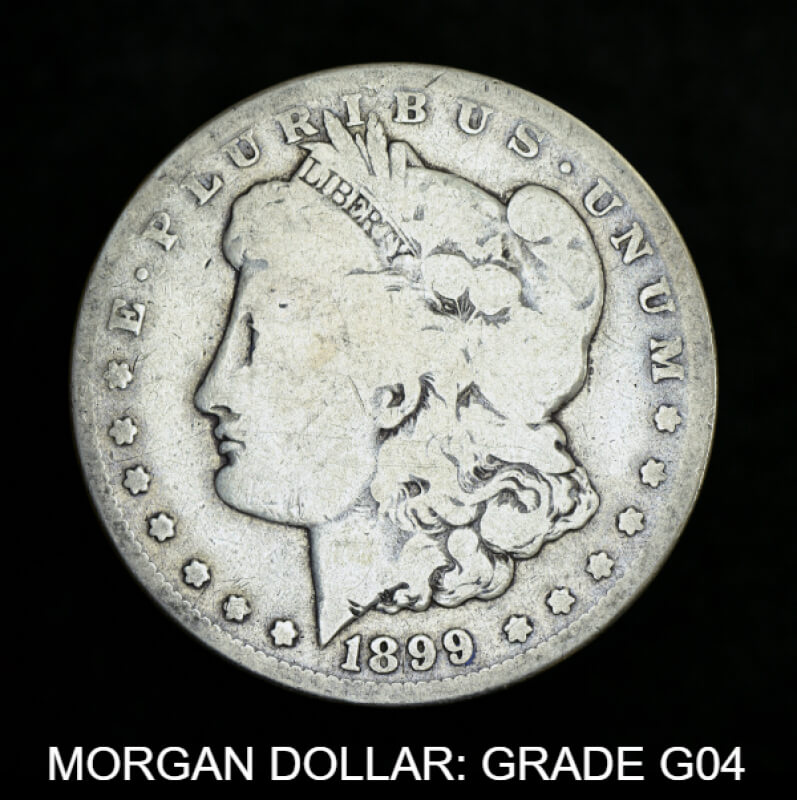 Morgan dollar G04 Obverse Med Black