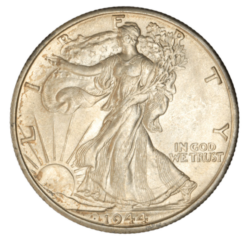 1944 walking liberty half dollar