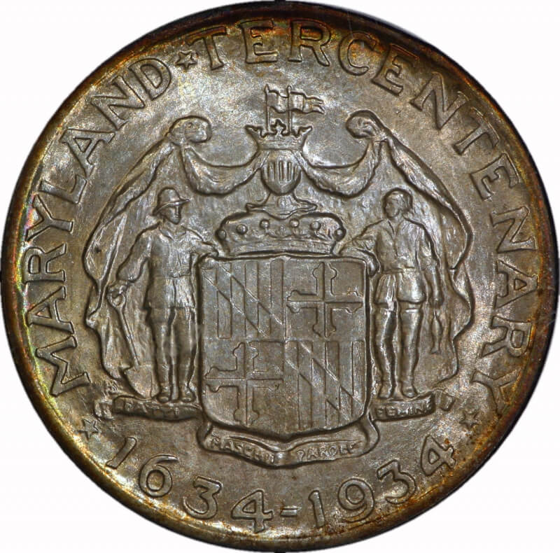 1934 MARYLAND Tercentenary Reverse