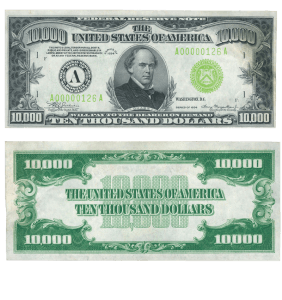 $10,000 Federal Reserve Note, Series 1934, Boston