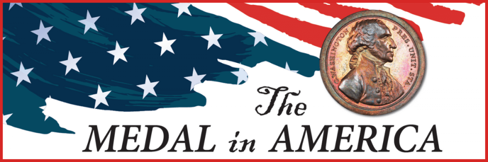medal in america banner red border