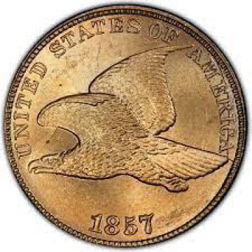 1857 flying eagle cent obverse