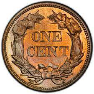 1857 flying eagle cent reverse