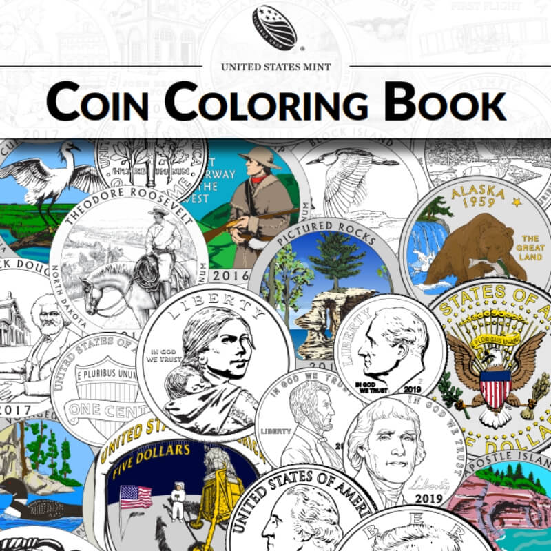 us mint coloring book cover
