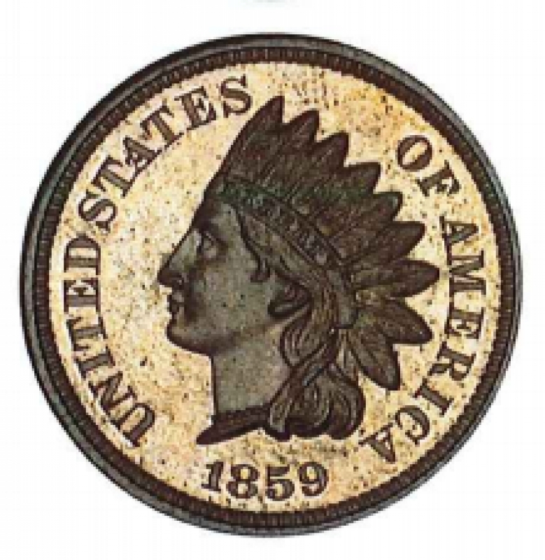 1859 indian head cent obverse