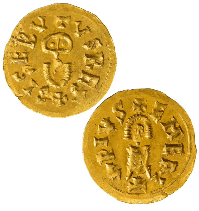 Visigothic Kingdom (Spain), Sisebut, 612-621. Gold Tremissis
