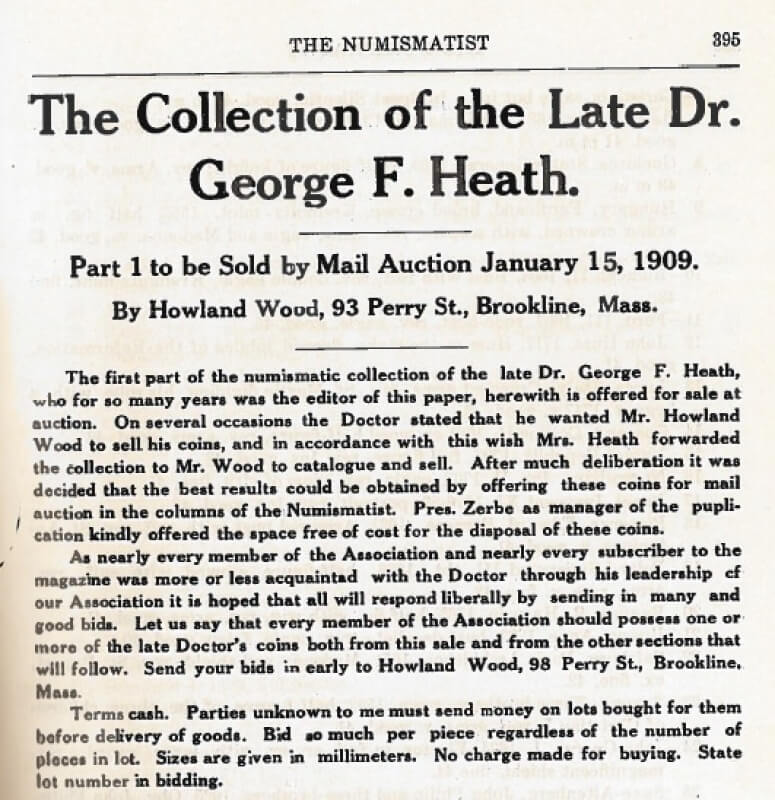 Throwback Thursday: The Collection of the Late Dr. George F. Heath