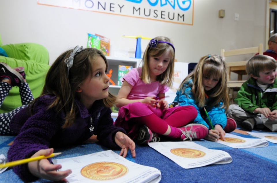 kids at the money museum