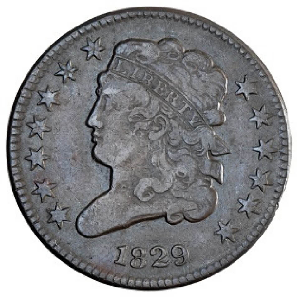1829 US Copper Half Cent