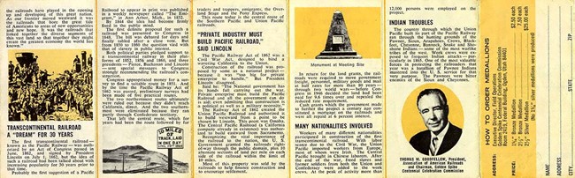 Original golden spike commemorative booklet