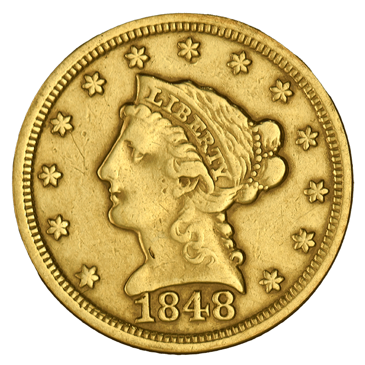 1848 | $2.50 “CAL” Quarter Eagle