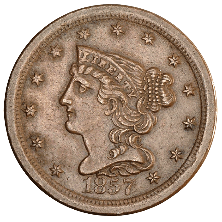 1857 | Braided Hair Half Cent