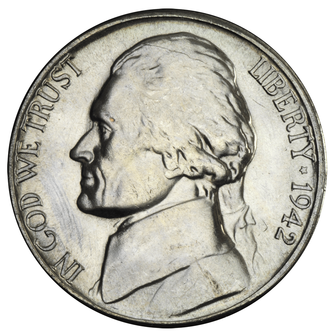 1942 P | Wartime “Silver” Nickel